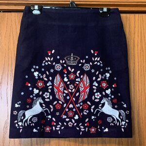 Boden Embroidered Skirt Size 6